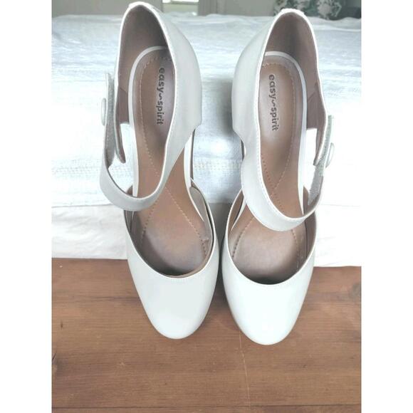 NWOT Easy Spirit Clarice Mary Jane Pumps Ivory Leather 9.5W Comfort - Picture 8 of 9